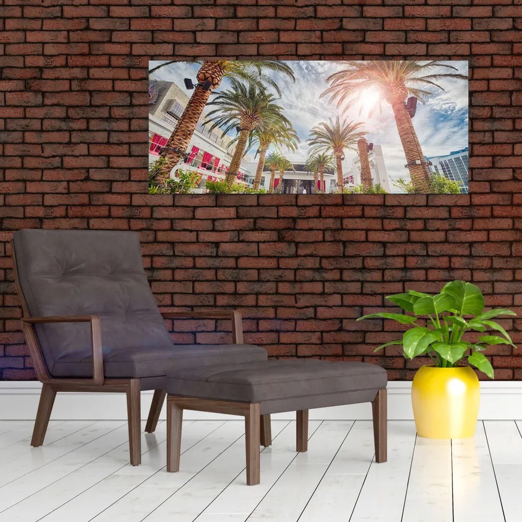 Tablou - palmier cu bazin (120x50 cm)