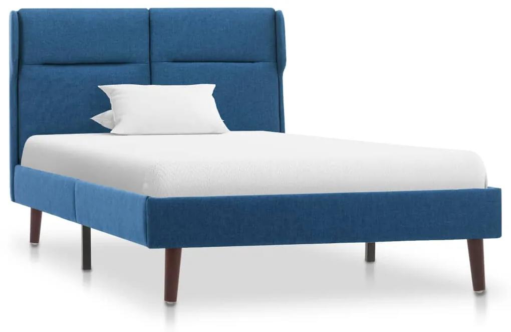 286865 vidaXL Cadru de pat, albastru, 90 x 200 cm, material textil