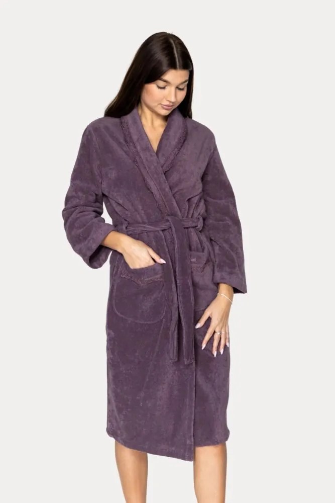 Halat elegant STELLA de damă în cutie cadou XL Crem