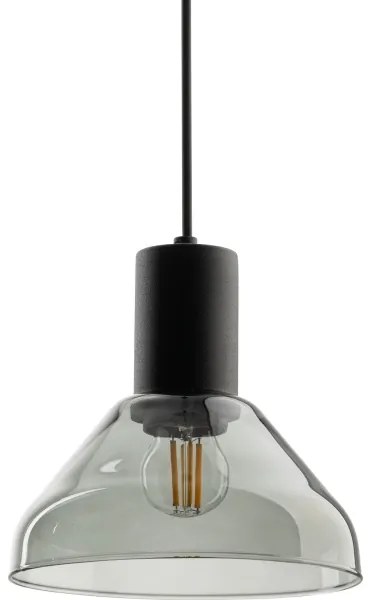 Lustră pe cablu pentru sistem de șină NEO 1xE27/15W/230V negru/negru fumuriu