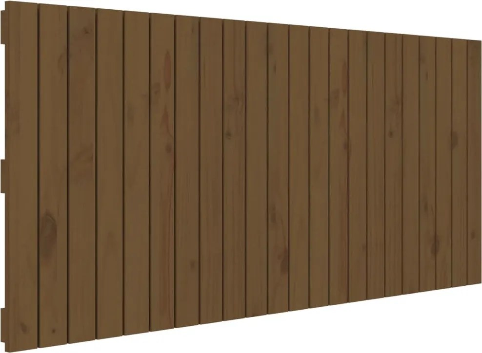 vidaXL Tăblie de pat pentru perete, maro miere, 140x3x60 cm