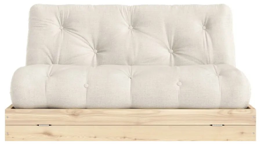 Canapea bej extensibilă cu tapițerie din in 145 cm Flip – Karup Design