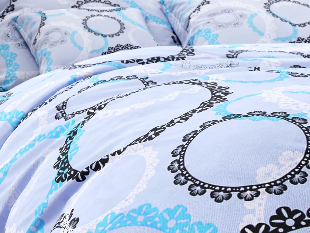 Lenjerie de pat din bumbac JULEN albastru deschis Dimensiune lenjerie de pat: 70 x 90 cm | 140 x 200 cm