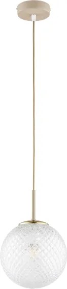 Brilagi - Lustru suspendat pe cablu STELLA 1xE27/60W/230V Ø 18 cm bej/auriu