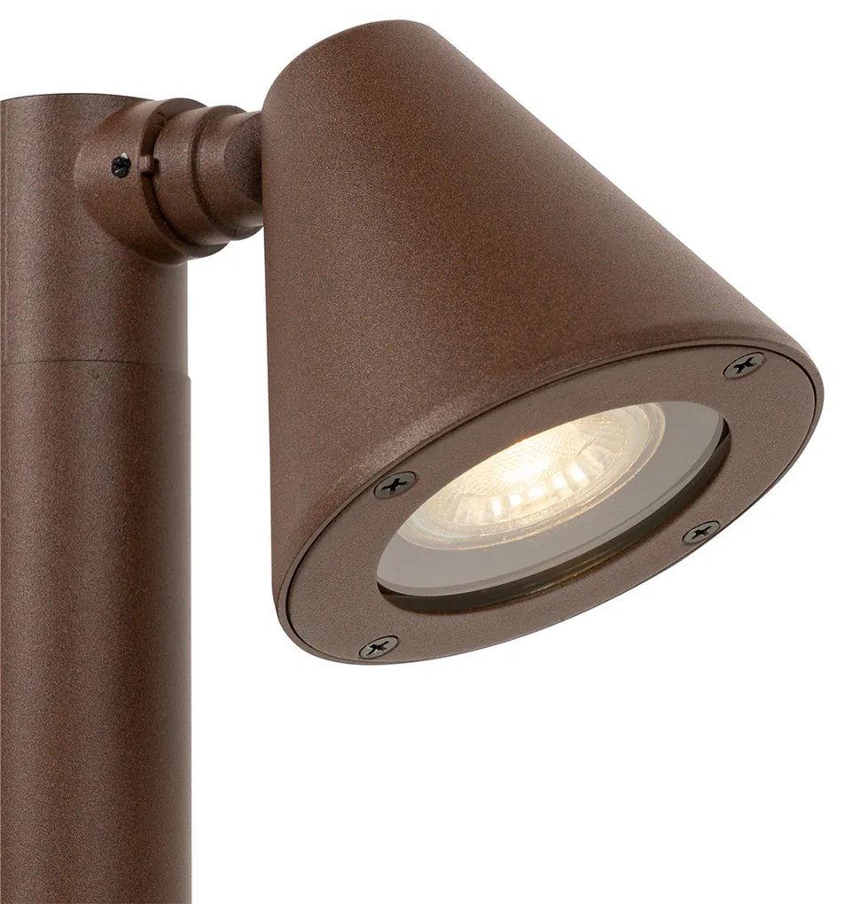 Stâlp modern pentru exterior maro ruginiu 60 cm IP44 reglabil - Ciara