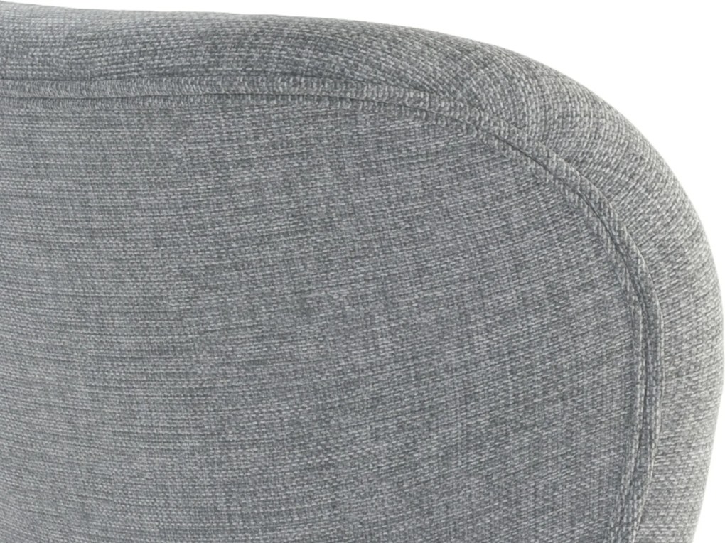 MAZZONI EXPORT ALTEA Gri (țesătură Rio 180) / picioare negre – SCAUN MODERN PENTRU LIVING / SUFRAGERIE / BUCĂTĂRIE / BIROU