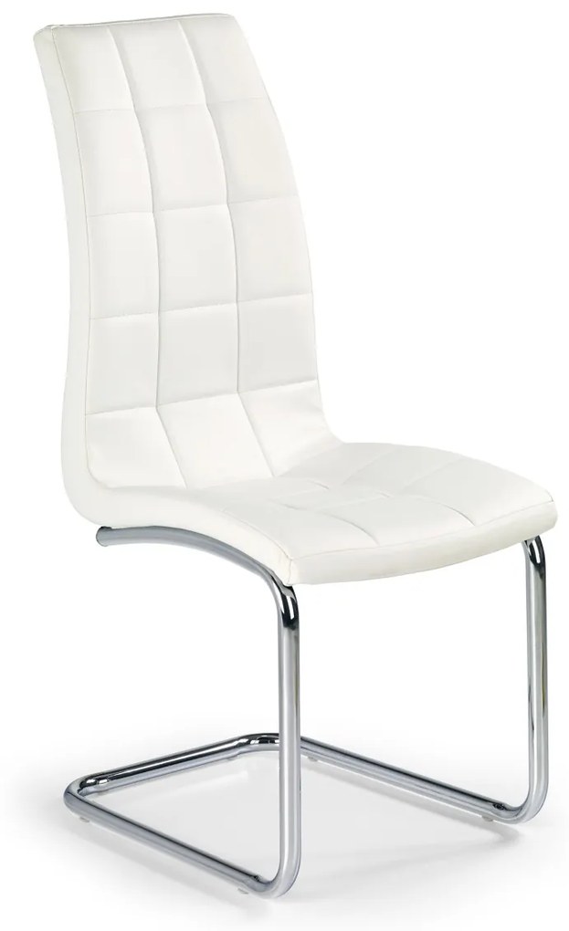 Scaun K147 piele ecologica alb