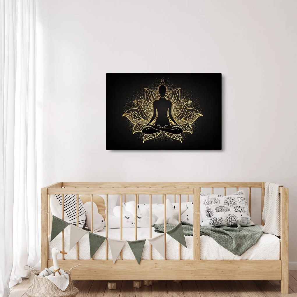 Tablou - Silueta într-o floare de lotus (90x60 cm)