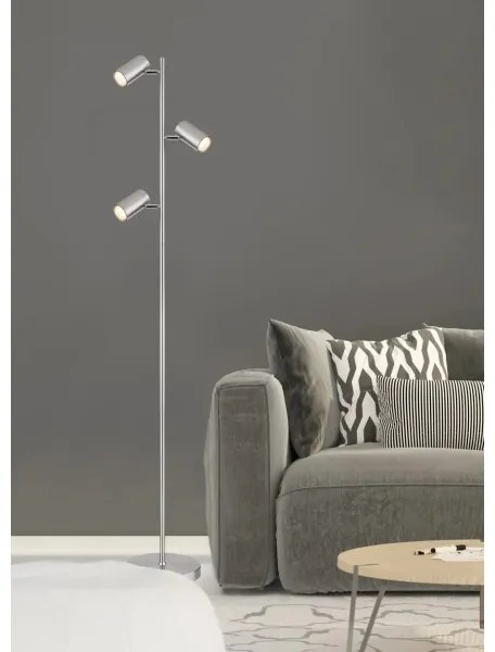 Lampadar Globo 57910S ROBBY 3xGU10/5W/230V crom mat