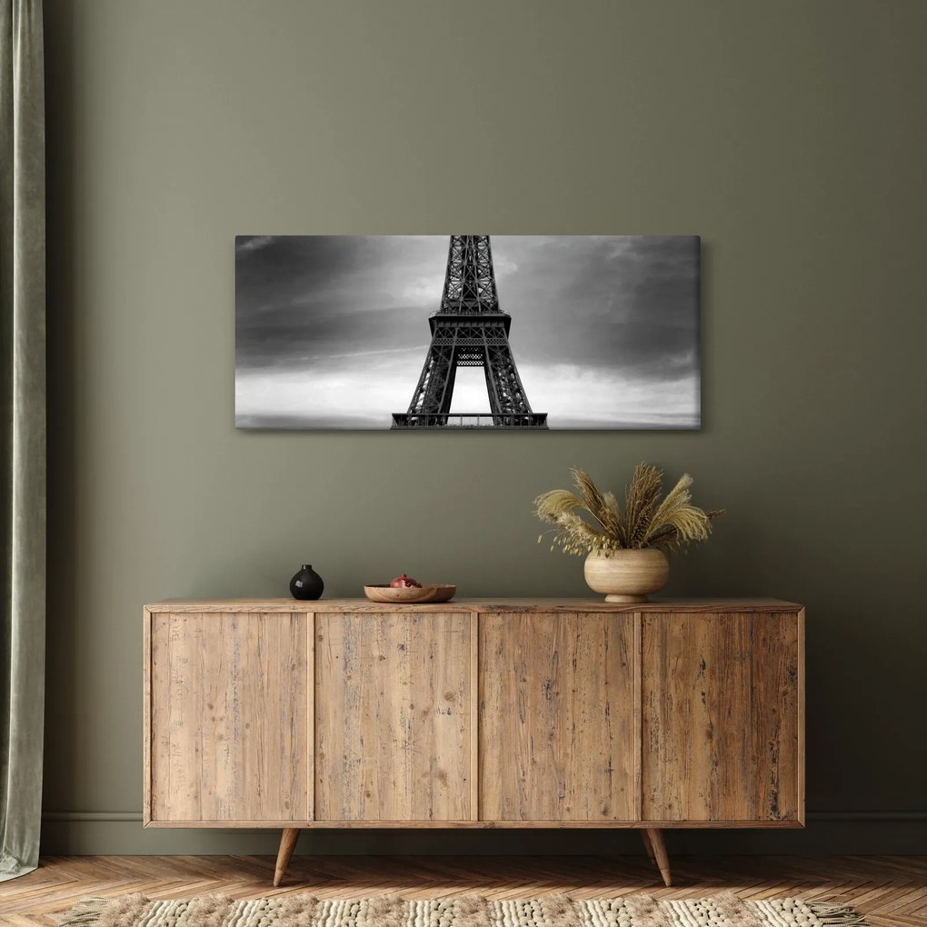 Tablou - Mașină roz în Paris (120x50 cm)