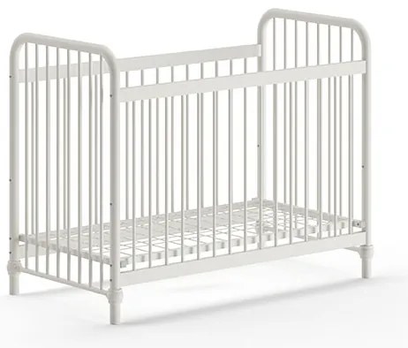 Pătuț Bebeluși BRONXX, Alb Mat, 60 x 120 cm (Metal) – BRONXX – Vipack