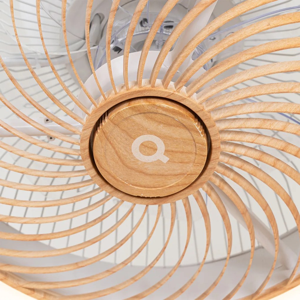 Ventilator de tavan din lemn inclusiv LED cu telecomandă - Clima
