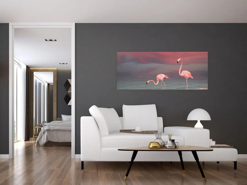 Tablou - Flamingo (120x50 cm)