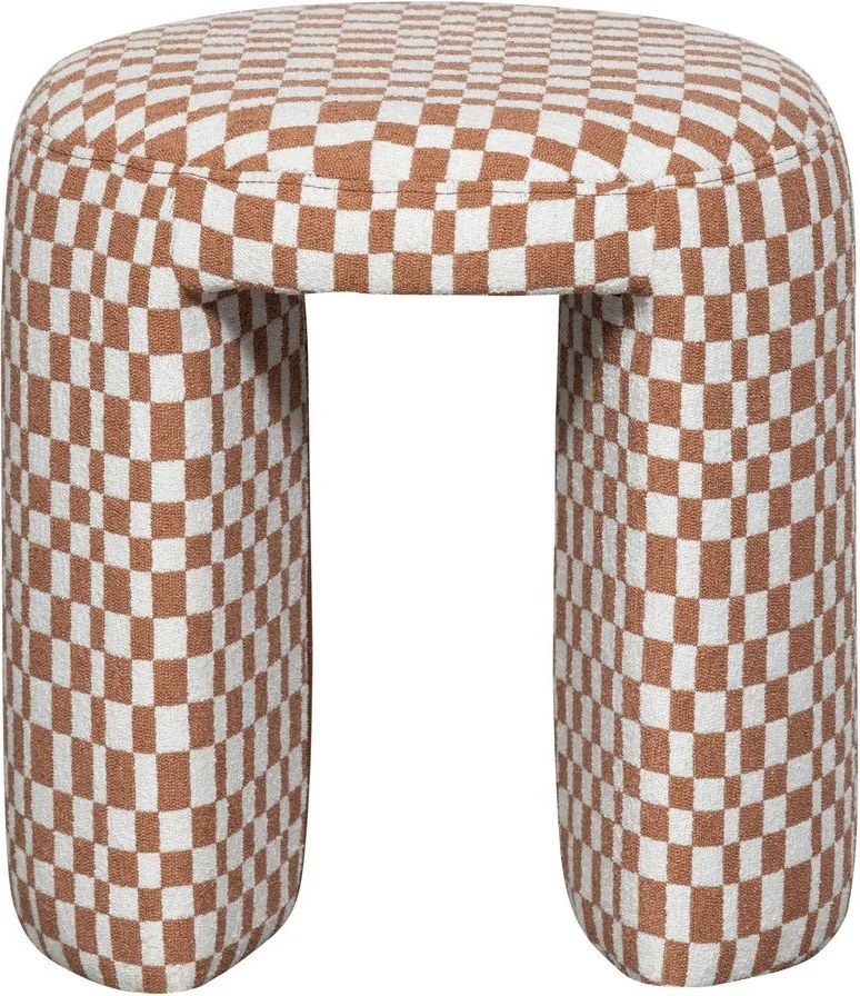 Scaun tip taburet portocaliu tapițat Charlie – WOOOD