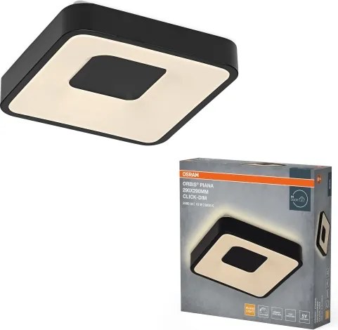 Osram - Plafonieră LED dimabilă ORBIS PIANA LED/16W/230V 29x29 cm neagră