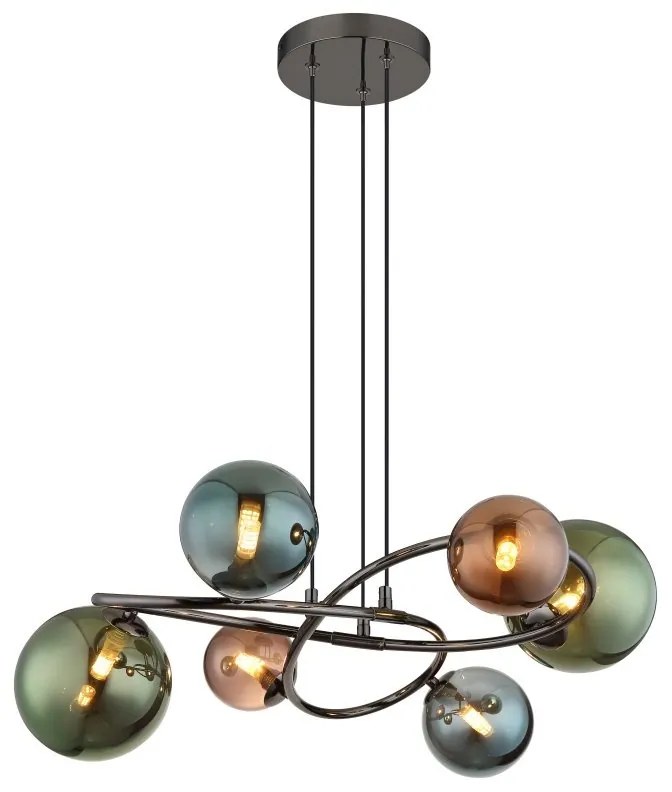 Lustra suspendata 6L design modern Riha color