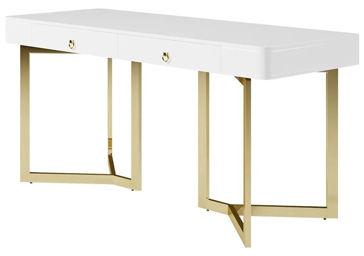 Birou dreptunghiular art nouveau culoare: alb DEPRIMO 12165 by Deprimo