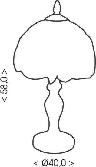 Brilagi - Lampă de masă Tiffany JUNGLE din vitralii 2xE27/60W/230V