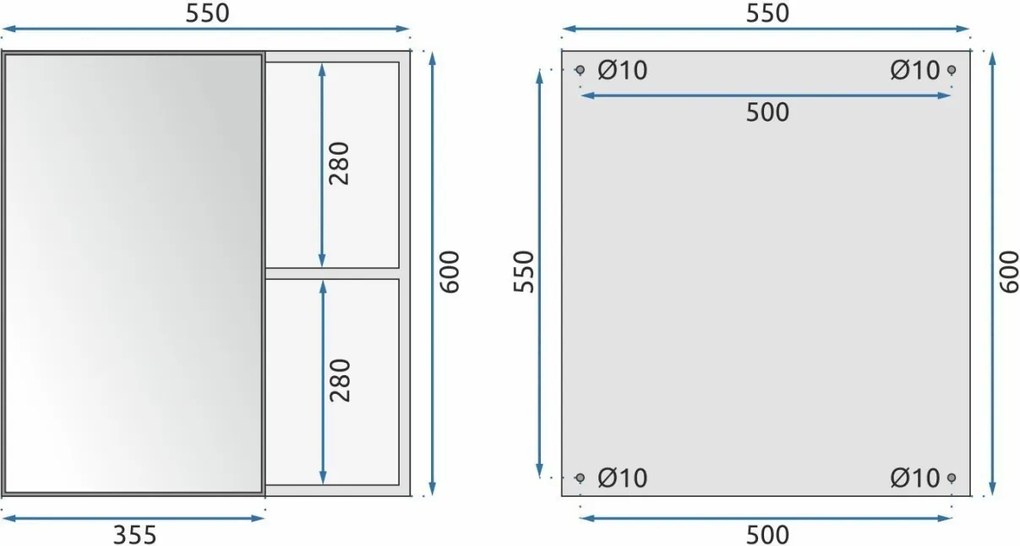 Set mobilier de baie cu lavoar Mario 60cm Grey