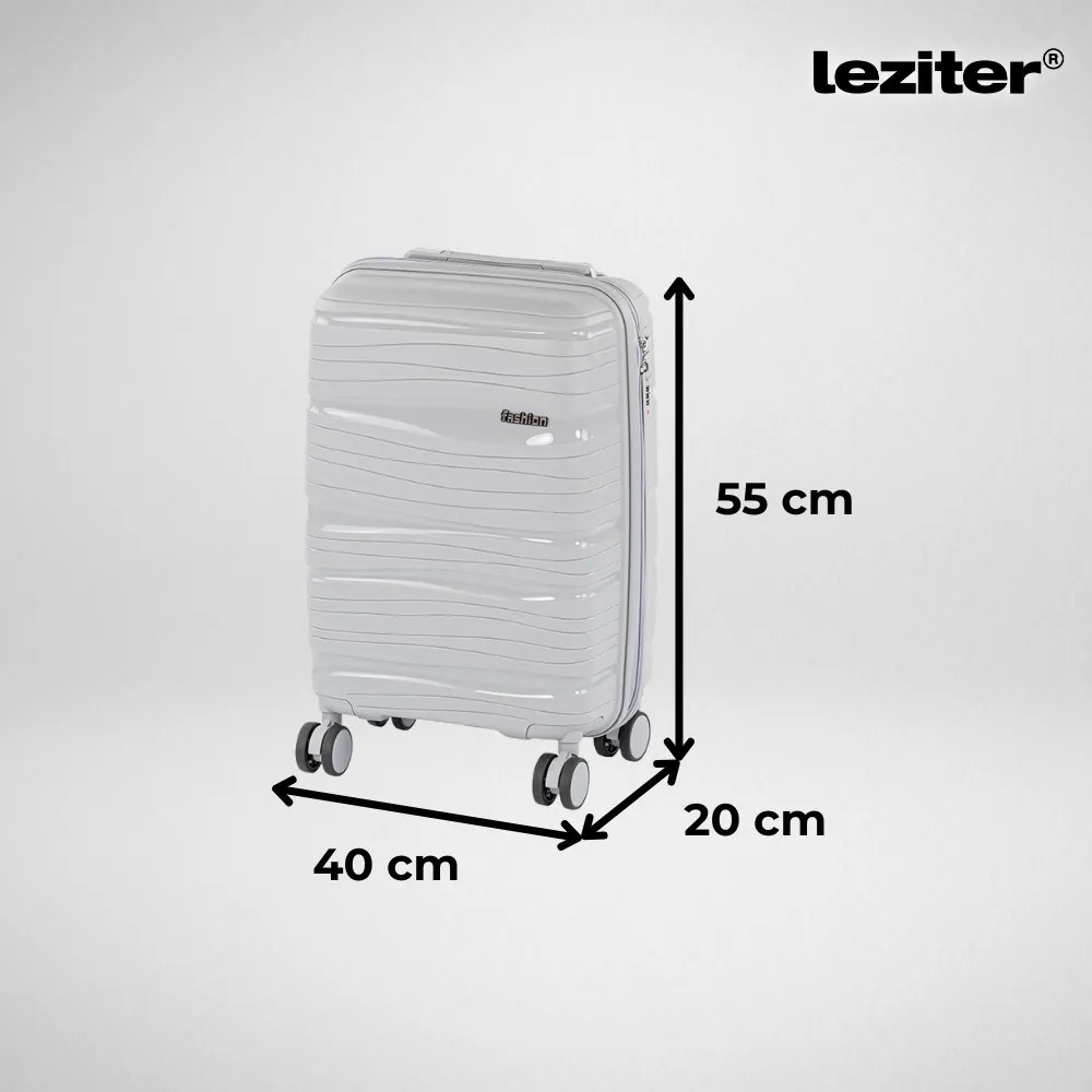 TraveLux Voyager II gurulós bőrönd szett szürke