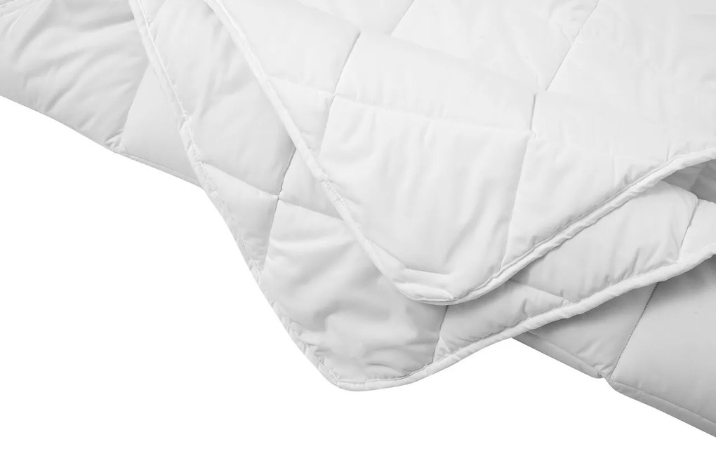 Set blanche 2 perne microfibra si pilota matlasata, 350g/mp