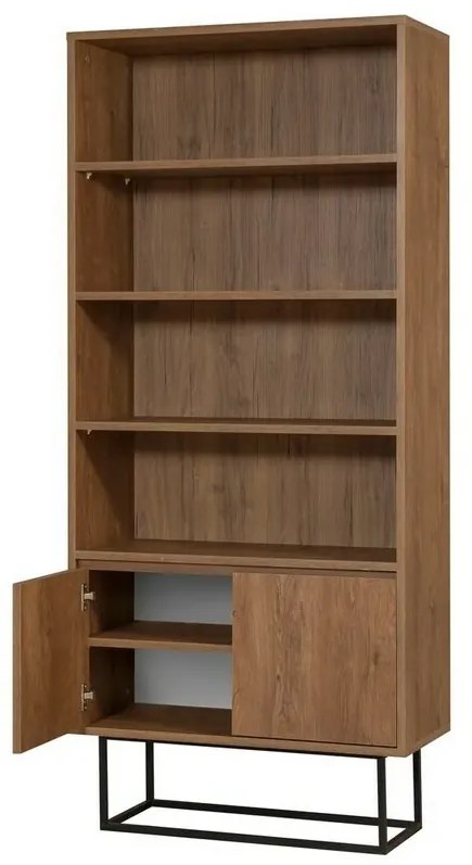 Bibliotecă Rea Black and Walnut