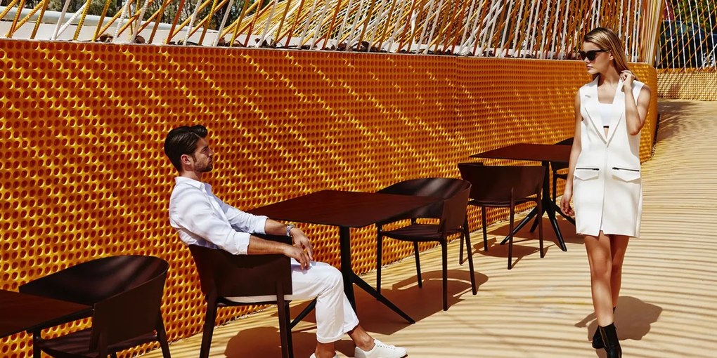 Set de 4 Scaune moderne cu brate de exterior / interior design premium AFRICA 65005 Vondom