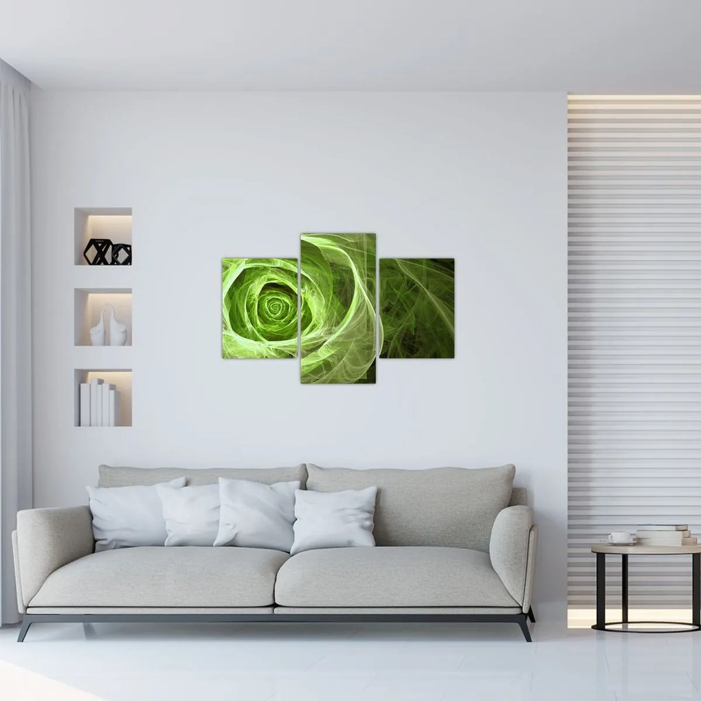 Tablou - Abstract Rose Green (90x60 cm)
