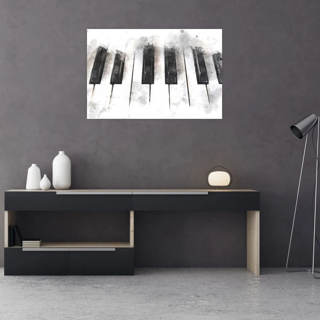 Tablou - Pian, acuarelă (90x60 cm)