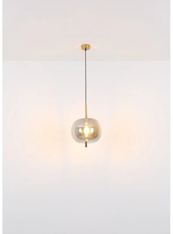 Pendul design modern Blacky I negru mat, alama 30cm