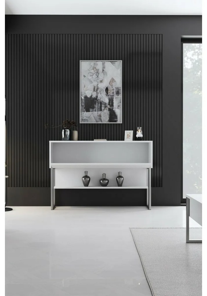 Comodă Luxe White and Silver