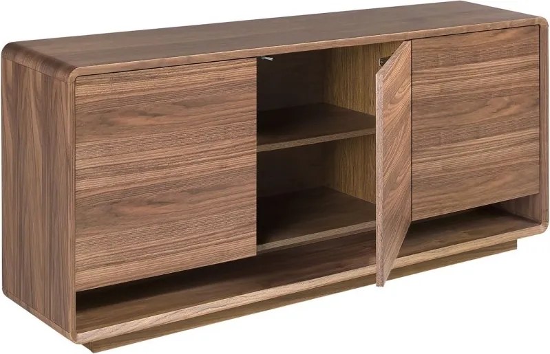 Comoda design LUX cu 3 usi Walnut