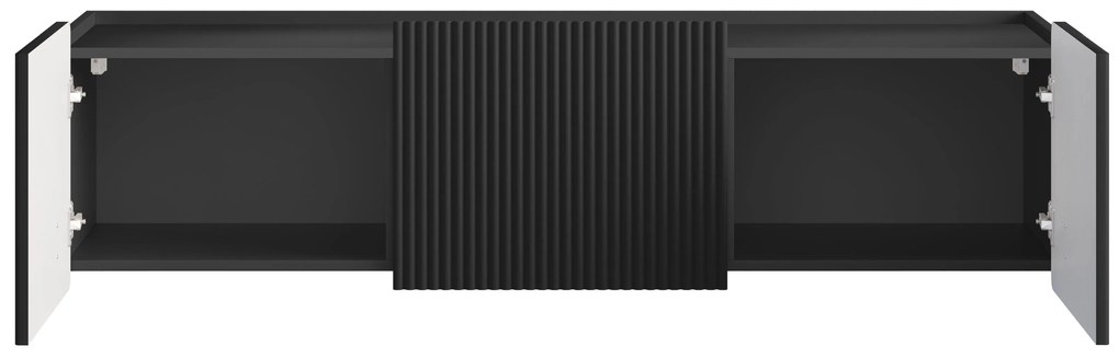 Dulap TV Malmi 150 cm suspendată - negru mat / negru
