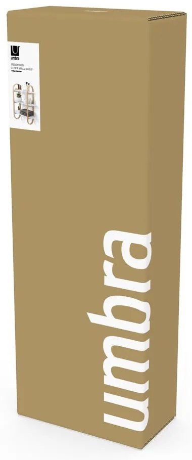 Raft alb/în culoare naturală etajat cu aspect de lemn exotic Bellwood – Umbra
