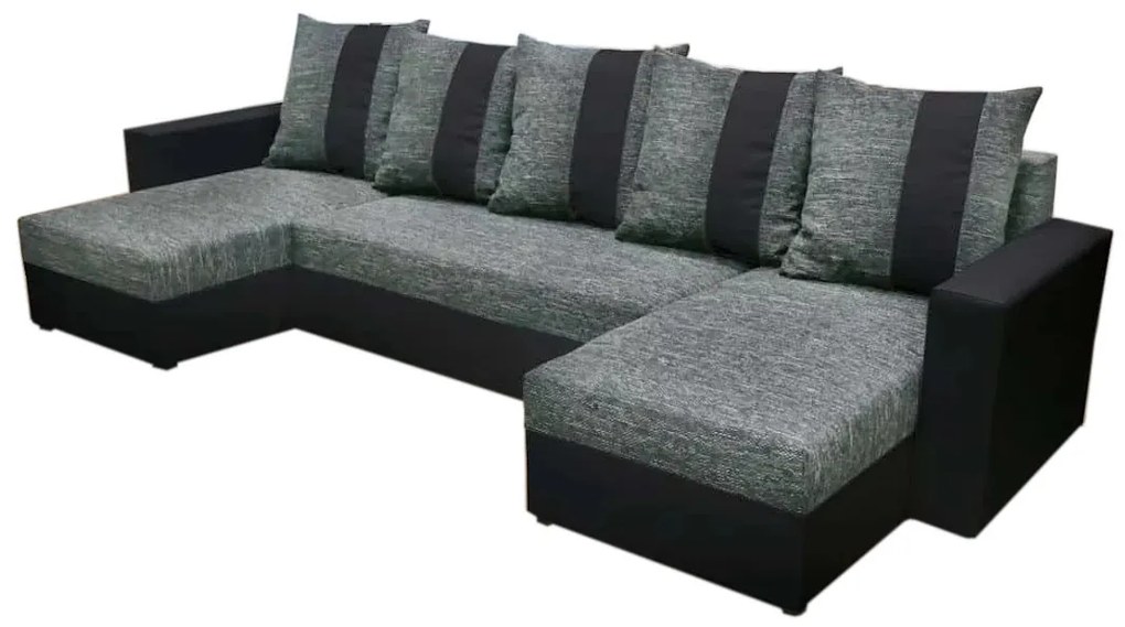Expedo Colțar extensibil GRASSA U, 295x133, Kornet 02/Dolaro 8 negru