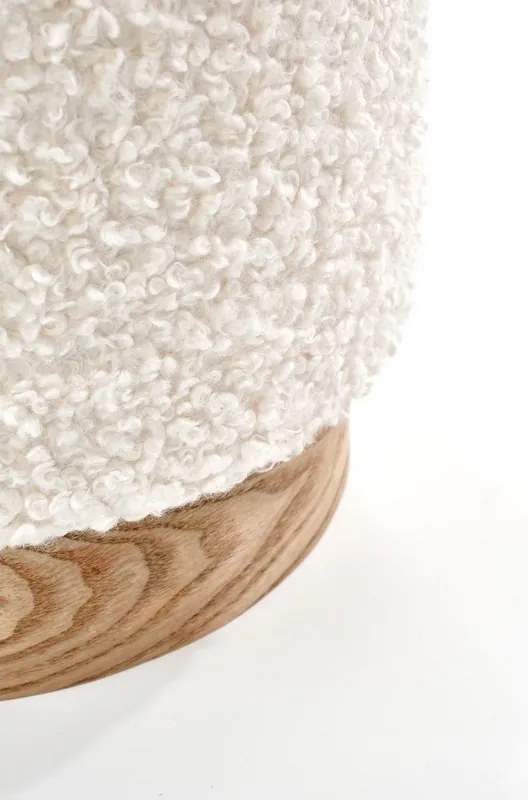 Scaun Cancun, crem / lemn natural