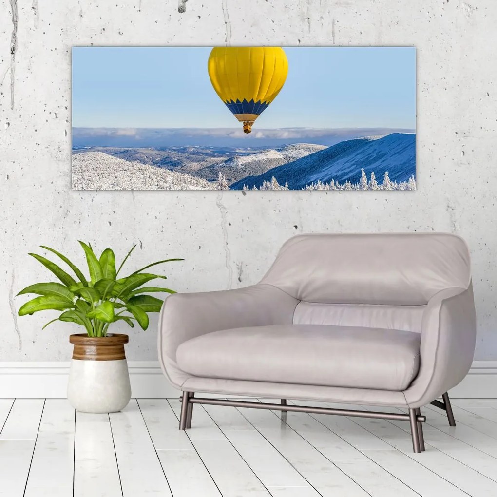 Tablou - Zbor peste peisaj de iarnă (120x50 cm)