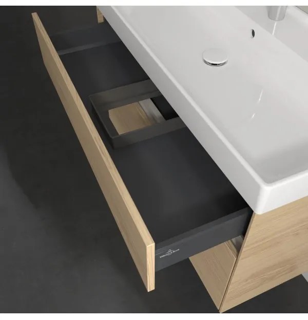 Dulap baza suspendat, Villeroy&Boch Collaro, 95.4x54.6x44.4cm, iluminare ambientala, C011L0
