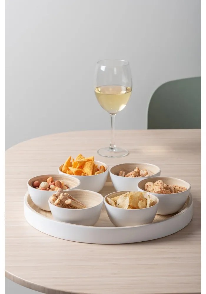 Set de servire alb din bambus ø 32 cm Puro – PT LIVING