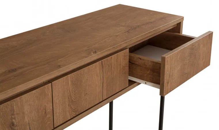 Consola Mia Walnut-Negru