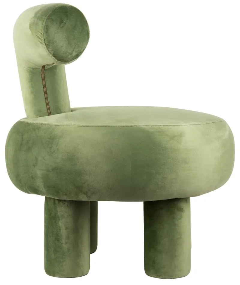 Fotoliu verde deschis cu tapițerie din catifea Abrazo – Leitmotiv