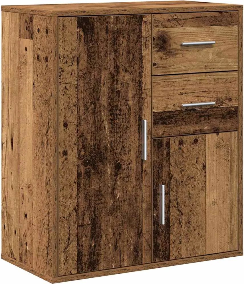 vidaXL Bufet cu sertar Lemn vechi 60 x 31 x 70 cm Lemn compozit