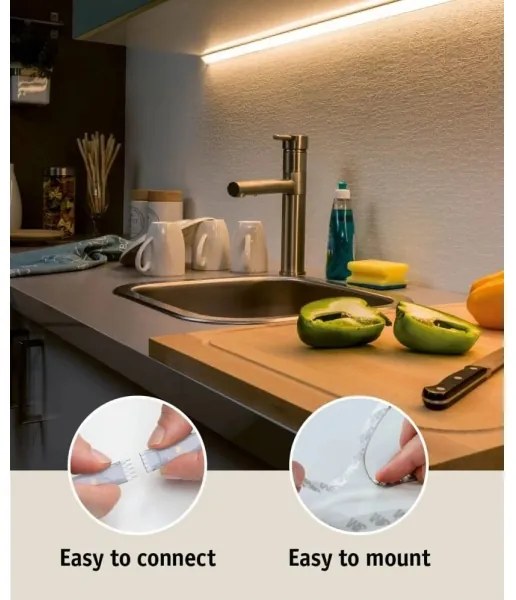 Bandă dimabilă pentru baie Paulmann 70668 LED/9W IP44 MAXLED 1,5m 2700K 230V