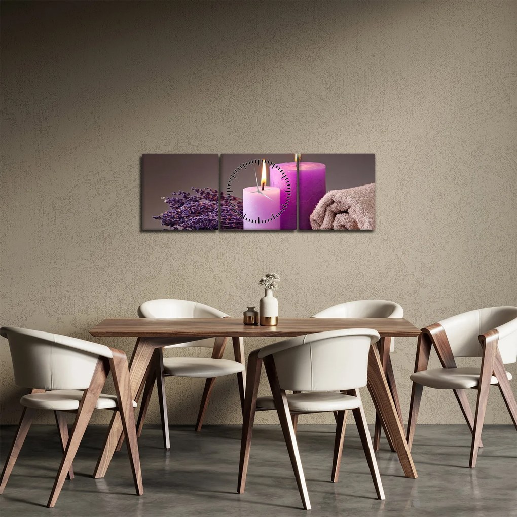 Tablou cu produsele spa (cu ceas) (90x30 cm)