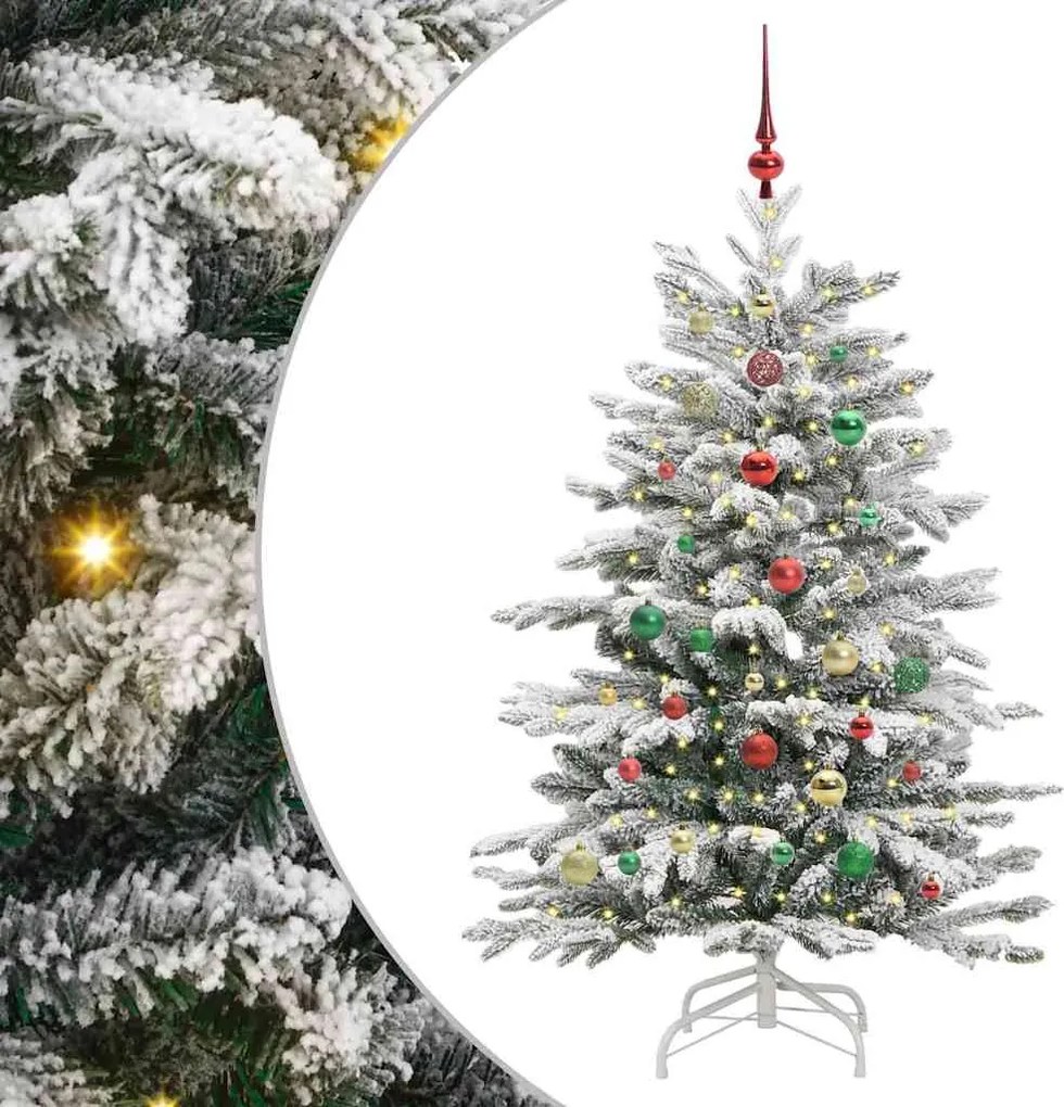 vidaXL Brad de Crăciun artificial cu ramuri articulare Alb 150 cm