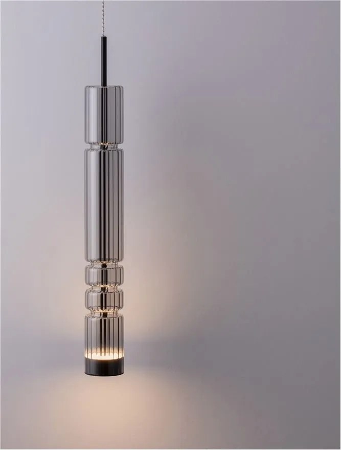 Pendul LED design modern BENTO gri fumuriu