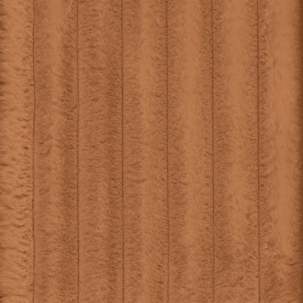 Colțar teracotă cu tapițerie din catifea reiată (cu colț pe partea dreaptă, cu șezlong) Martin – Ropez