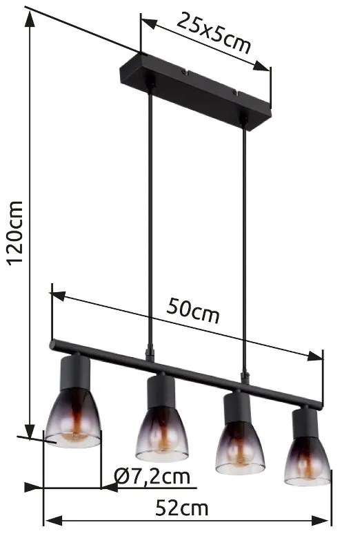 Lustra suspendata stil minimalist SATELLA 4L