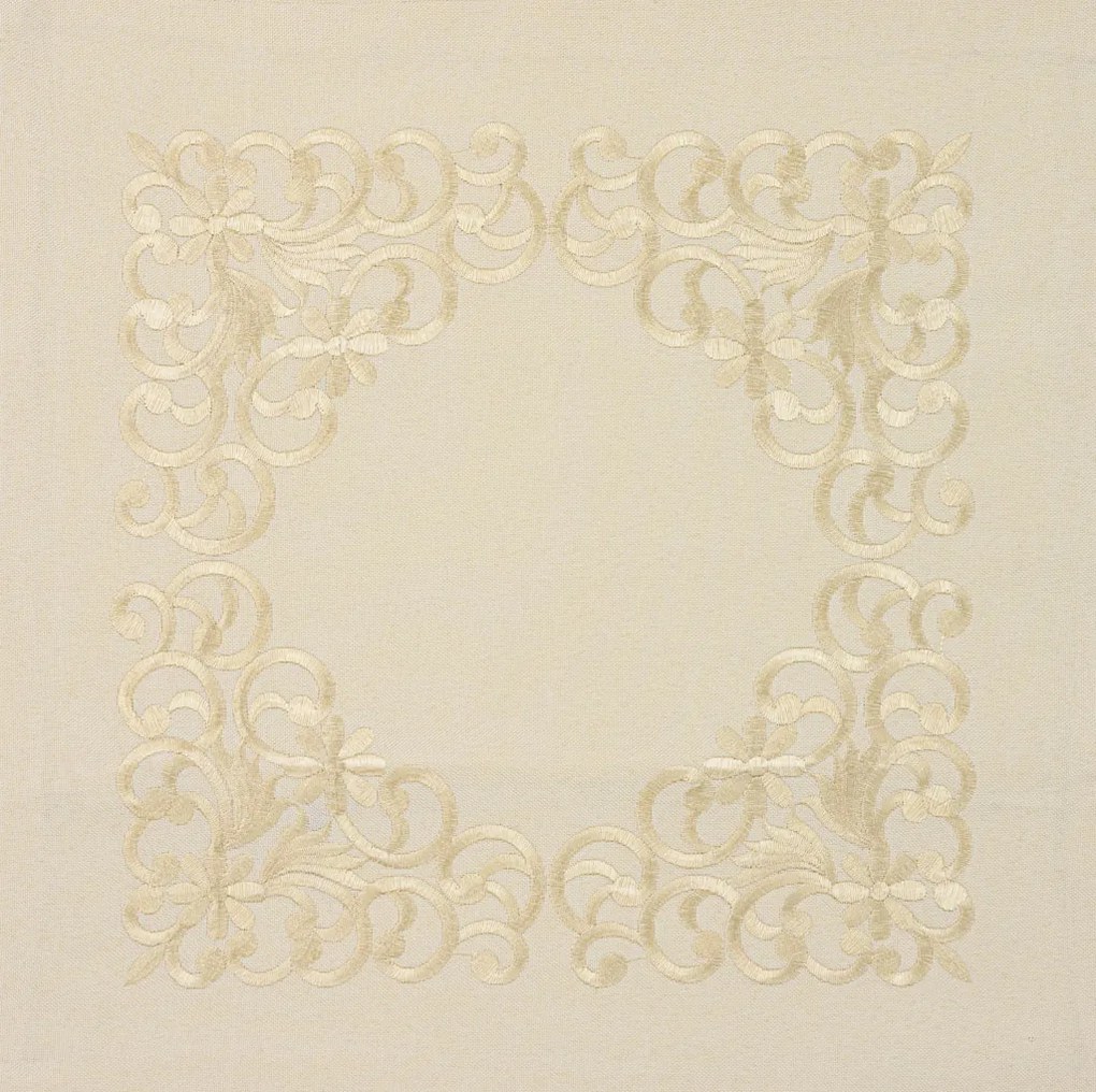 Husa de perna decorativa VINING LEAVES 40x40 cm, crem
