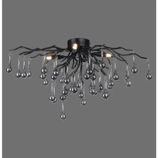 Paul Neuhaus 8090-18 - Lustră aplicată ICICLE 4xG9/40W/230V 30x60 cm negru